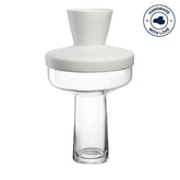 Vase RIVA mit Aufsatz 36 cm weiß