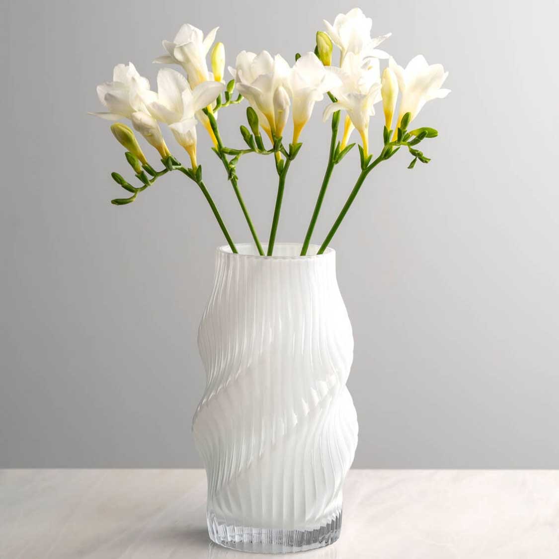Vase VERDI 19 cm weiß