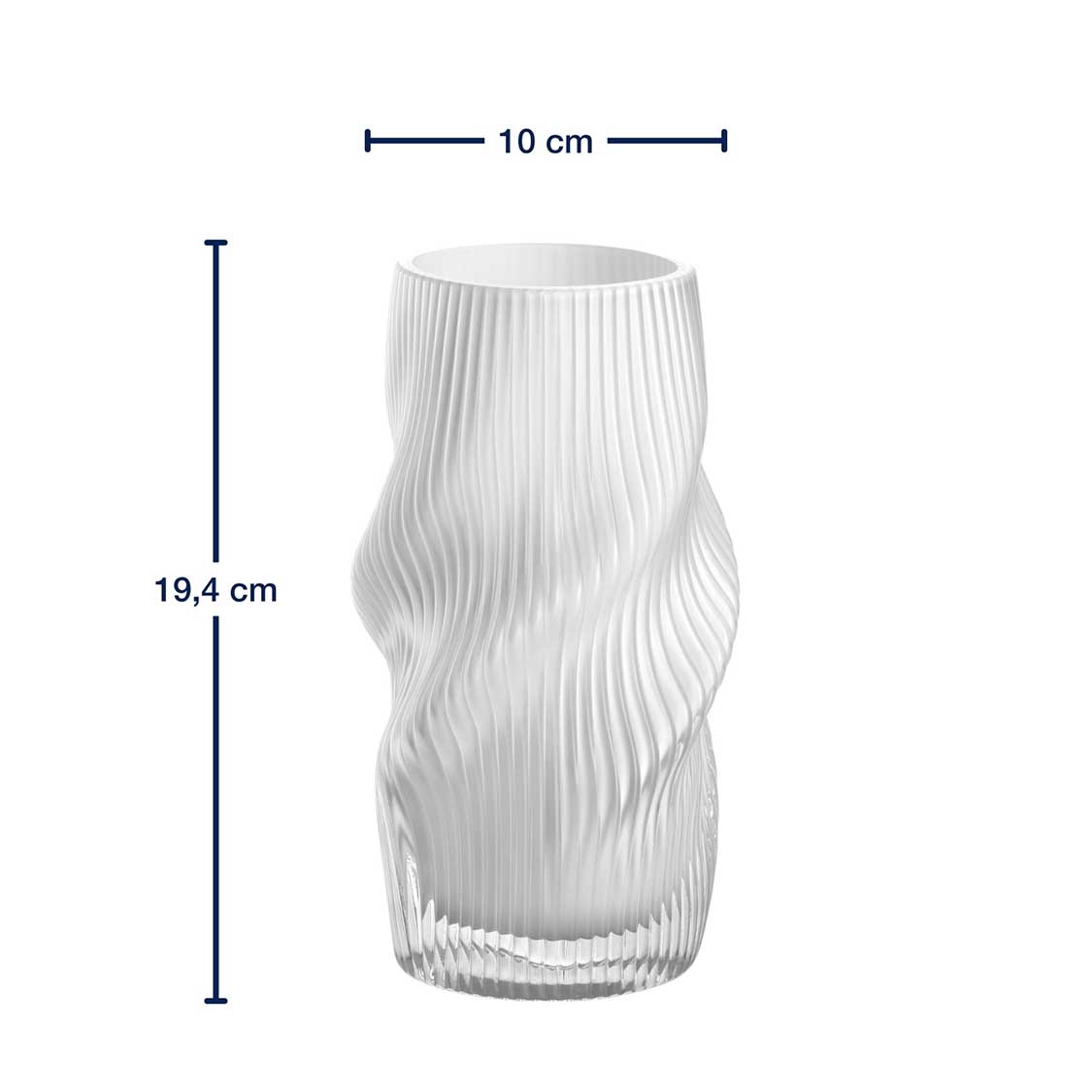 Vase VERDI 19 cm weiß