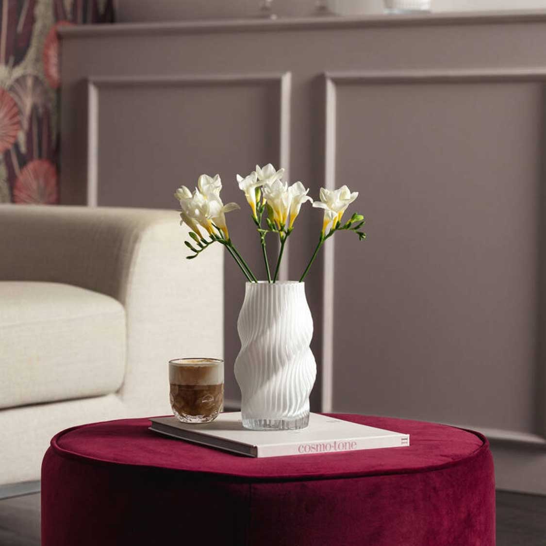 Vase VERDI 19 cm weiß