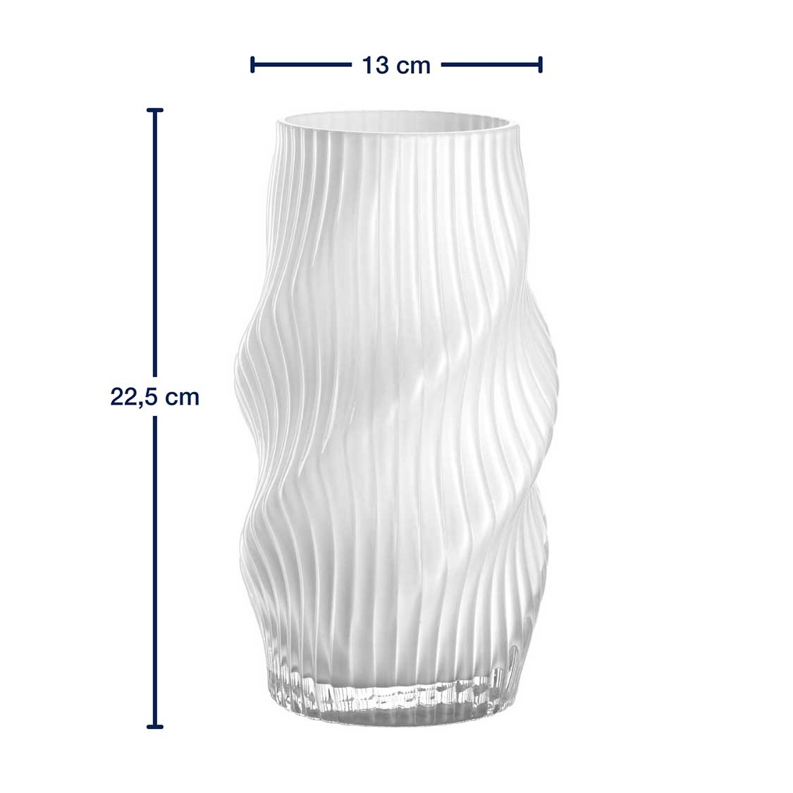 Vase VERDI 23 cm weiß