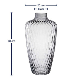 Vase GIULIA 38 cm grau