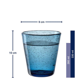 Trinkglas BURANO 330 ml kalte Farben 4er-Set