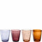 Trinkglas BURANO 330 ml warme Farben 4er-Set