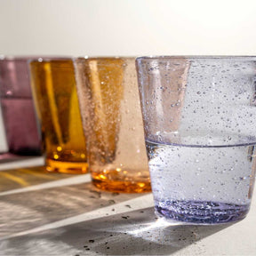 Trinkglas BURANO 330 ml warme Farben 4er-Set