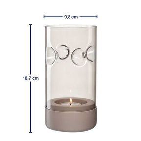 Tischlicht auf Sockel SOLE 19 cm taupe