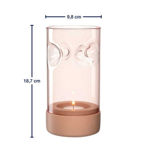 Tischlicht auf Sockel SOLE 19 cm apricot