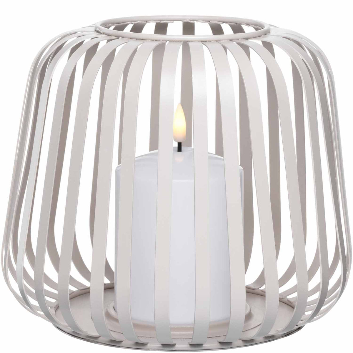 LED Laterne SOLE 17 cm beige
