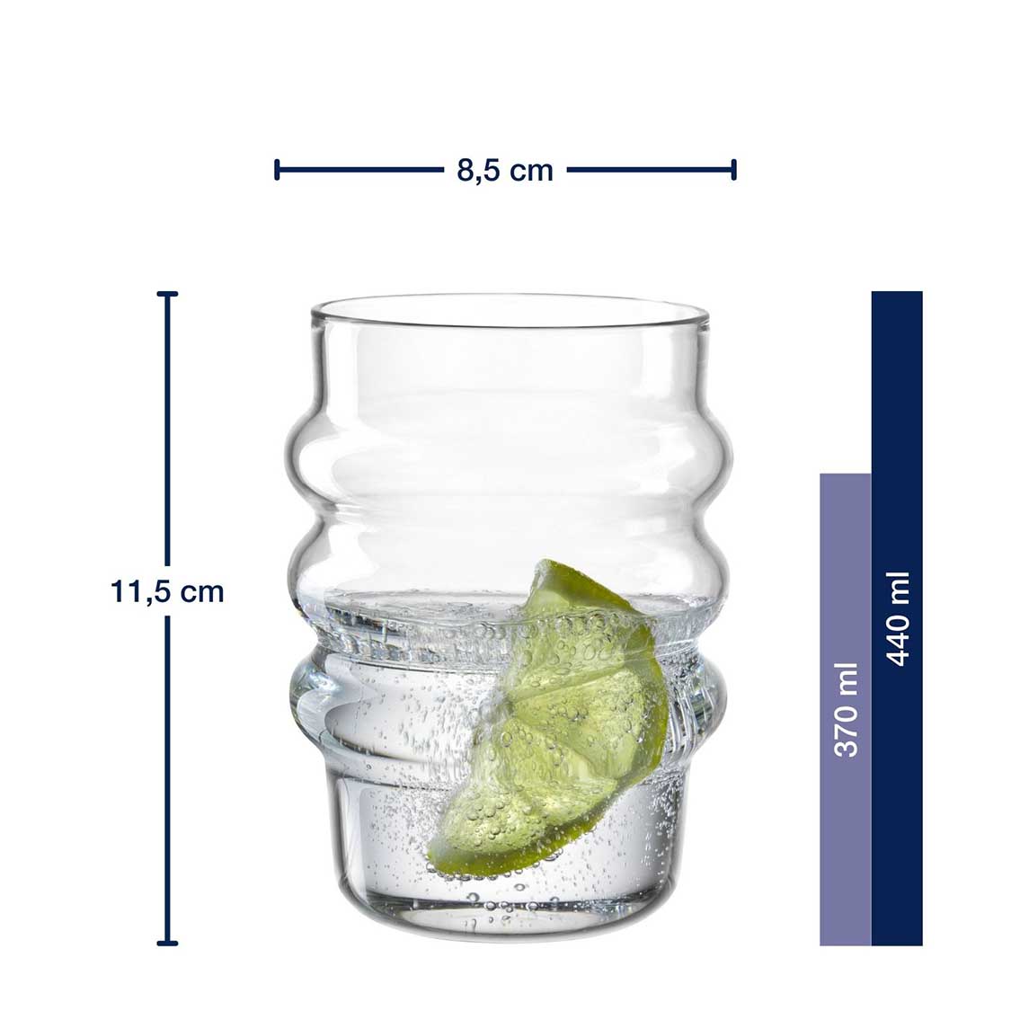 Trinkglas SOLE 440 ml 2er-Set