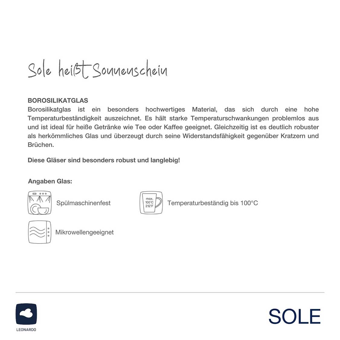 Trinkglas SOLE 440 ml 2er-Set