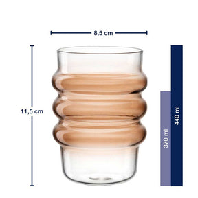 Trinkglas SOLE 440 ml apricot 2er-Set