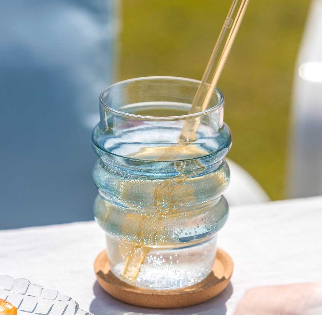 Trinkglas SOLE 440 ml blau 2er-Set