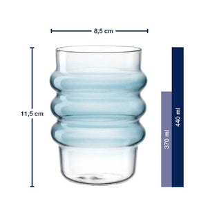 Trinkglas SOLE 440 ml blau 2er-Set