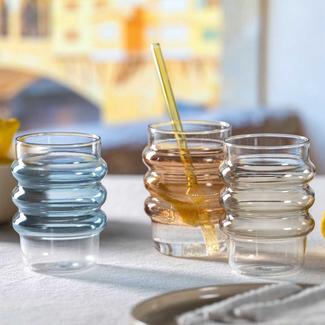 Trinkglas SOLE 440 ml blau 2er-Set