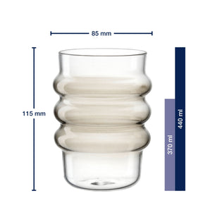 Trinkglas SOLE 350 ml taupe 2er-Set