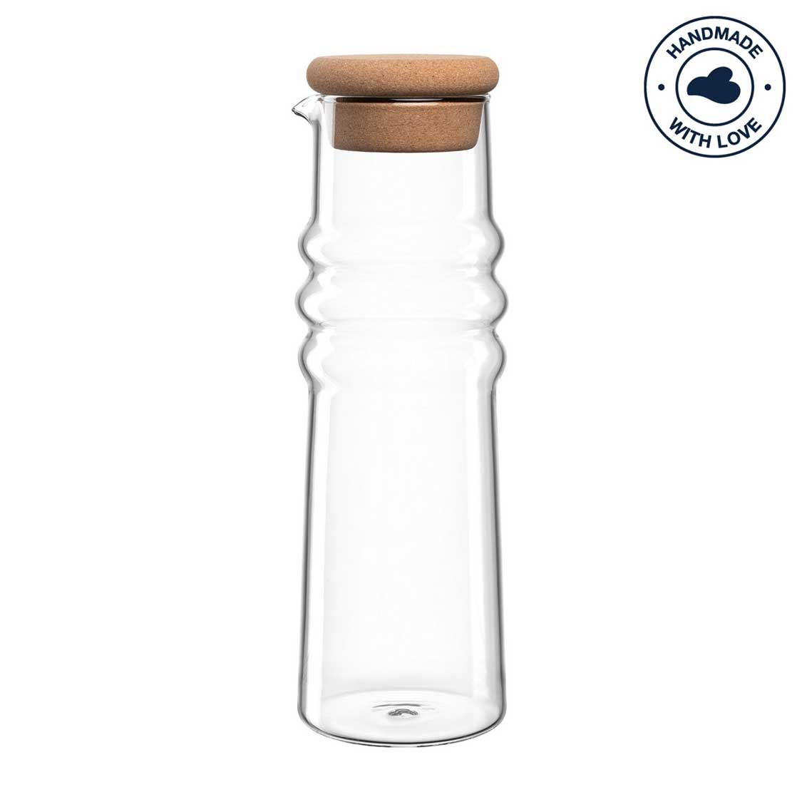 Karaffe SOLE 0,9 l mit Korkstopfen