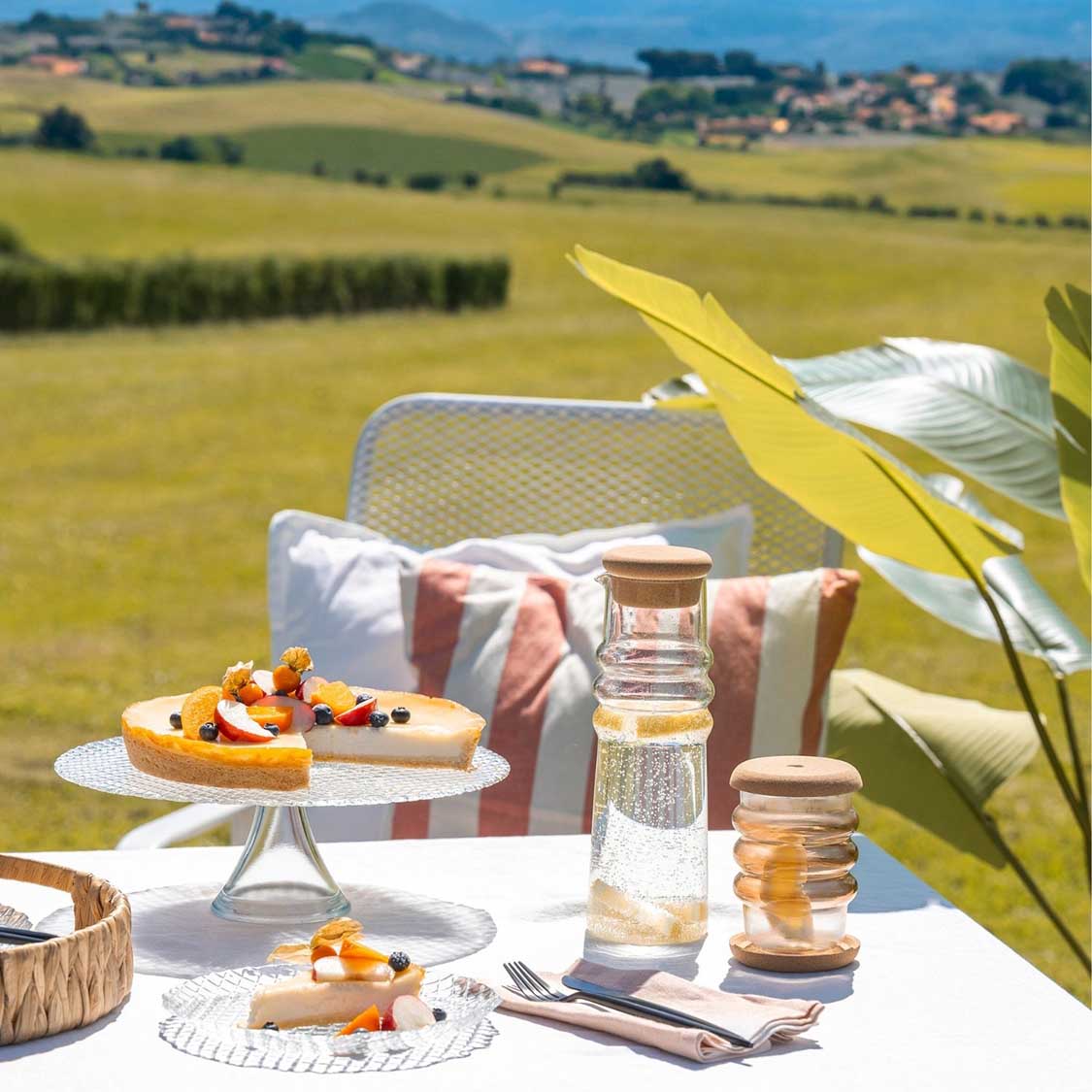 Karaffe SOLE 0,9 l mit Korkstopfen