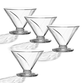 Eisschale CONO 270 ml im 4er-Set, klares Glas, vor weißem Hintergrund