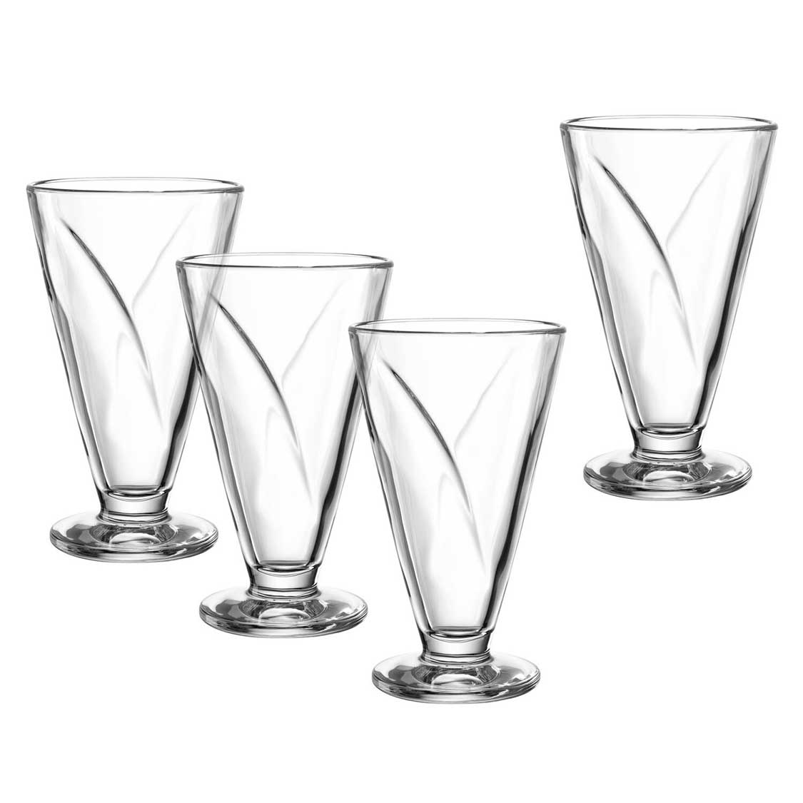 Eisbecher aus Glas CONO 360 ml 4er-Set