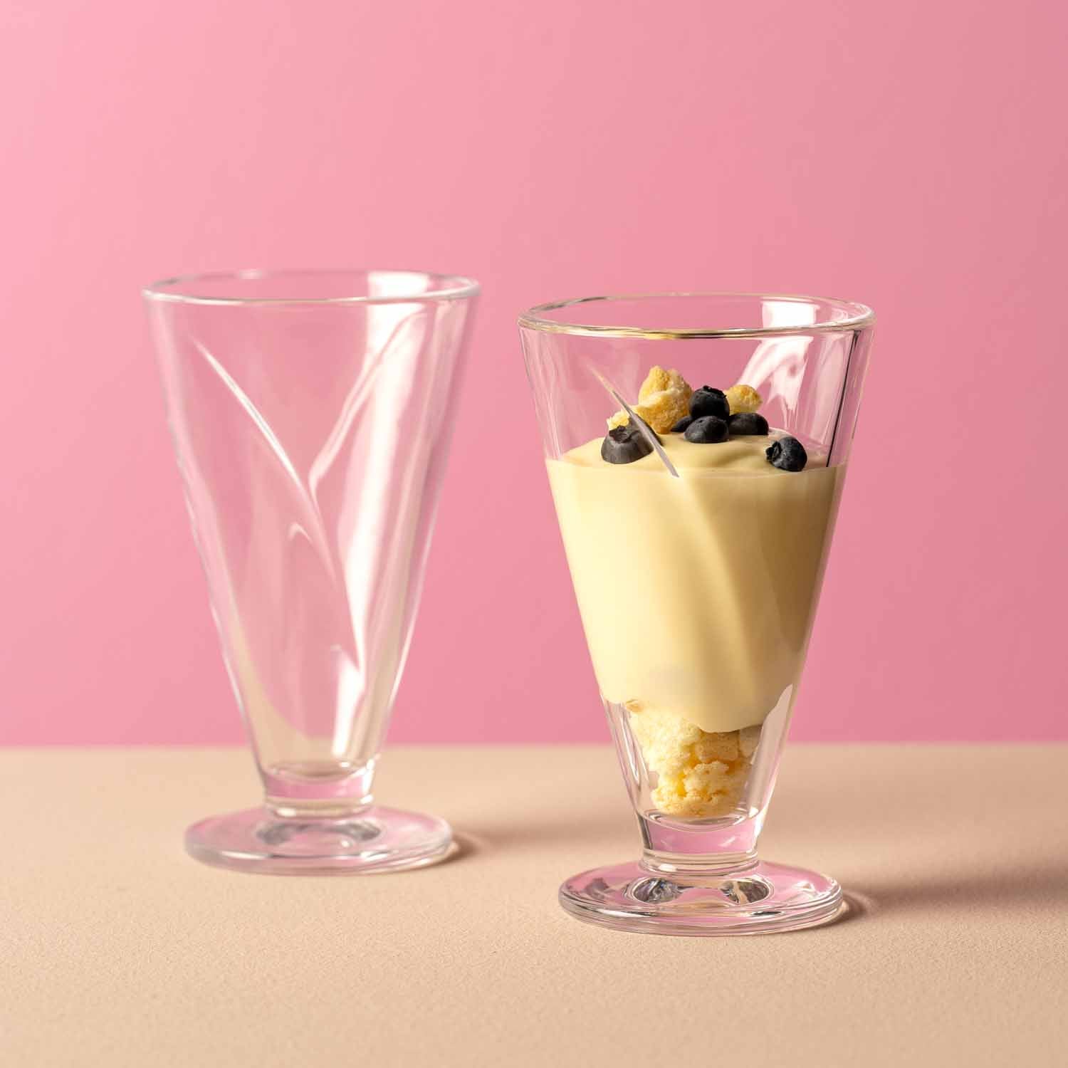 Eisbecher aus Glas CONO 360 ml 4er-Set