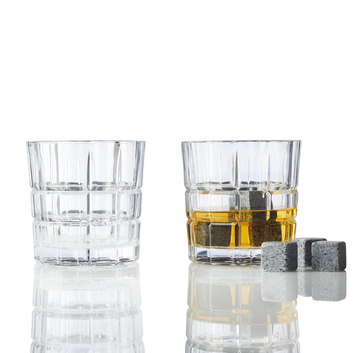Whiskygläser D.O.F. SPIRITII 2er-Set & 8 Kühlsteine