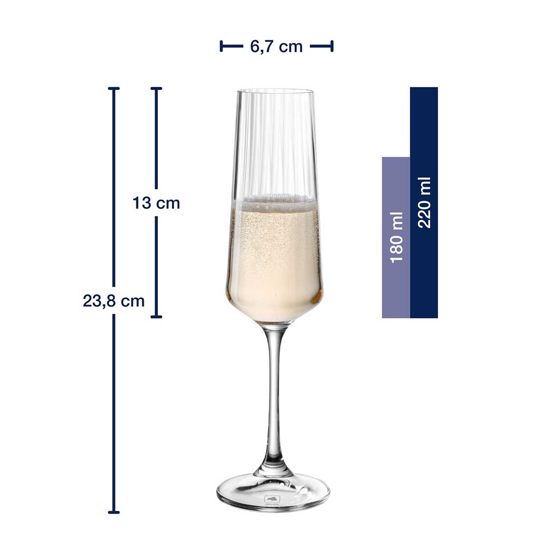 Sektglas PAOLO 220 ml 4er-Set