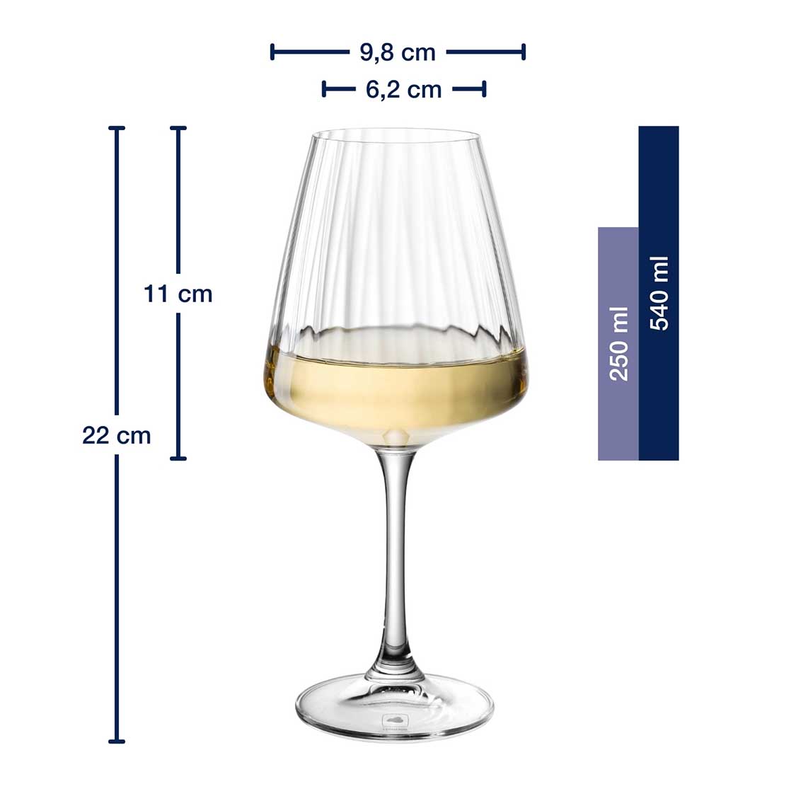 Weißweinglas PAOLO 540 ml 4er-Set
