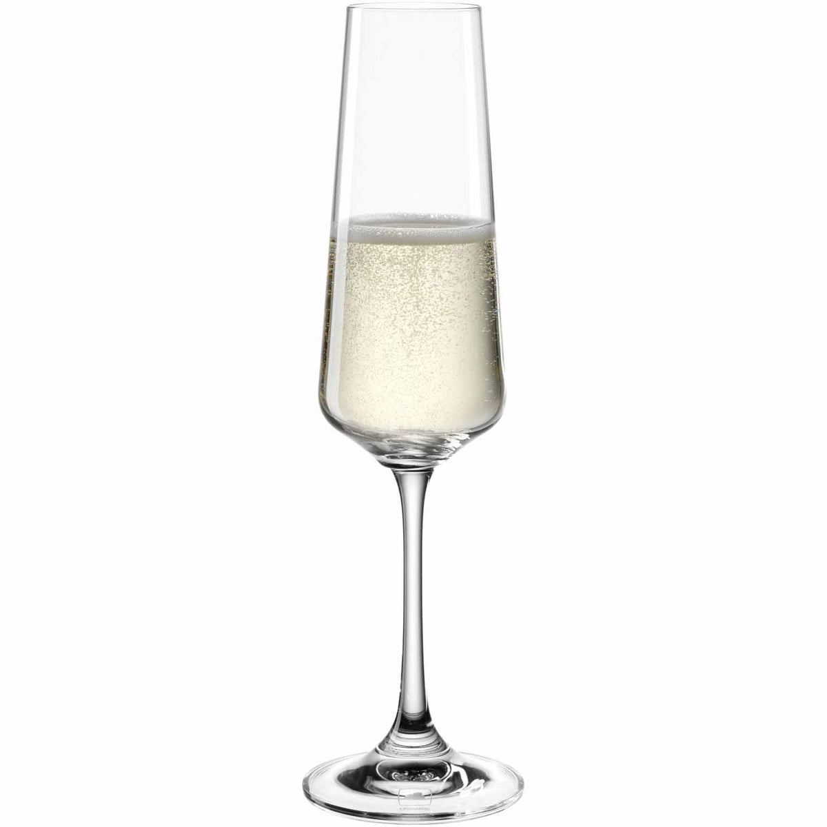 Sektglas PALADINO mit Sekt gefüllt vor weißem Hintergrund