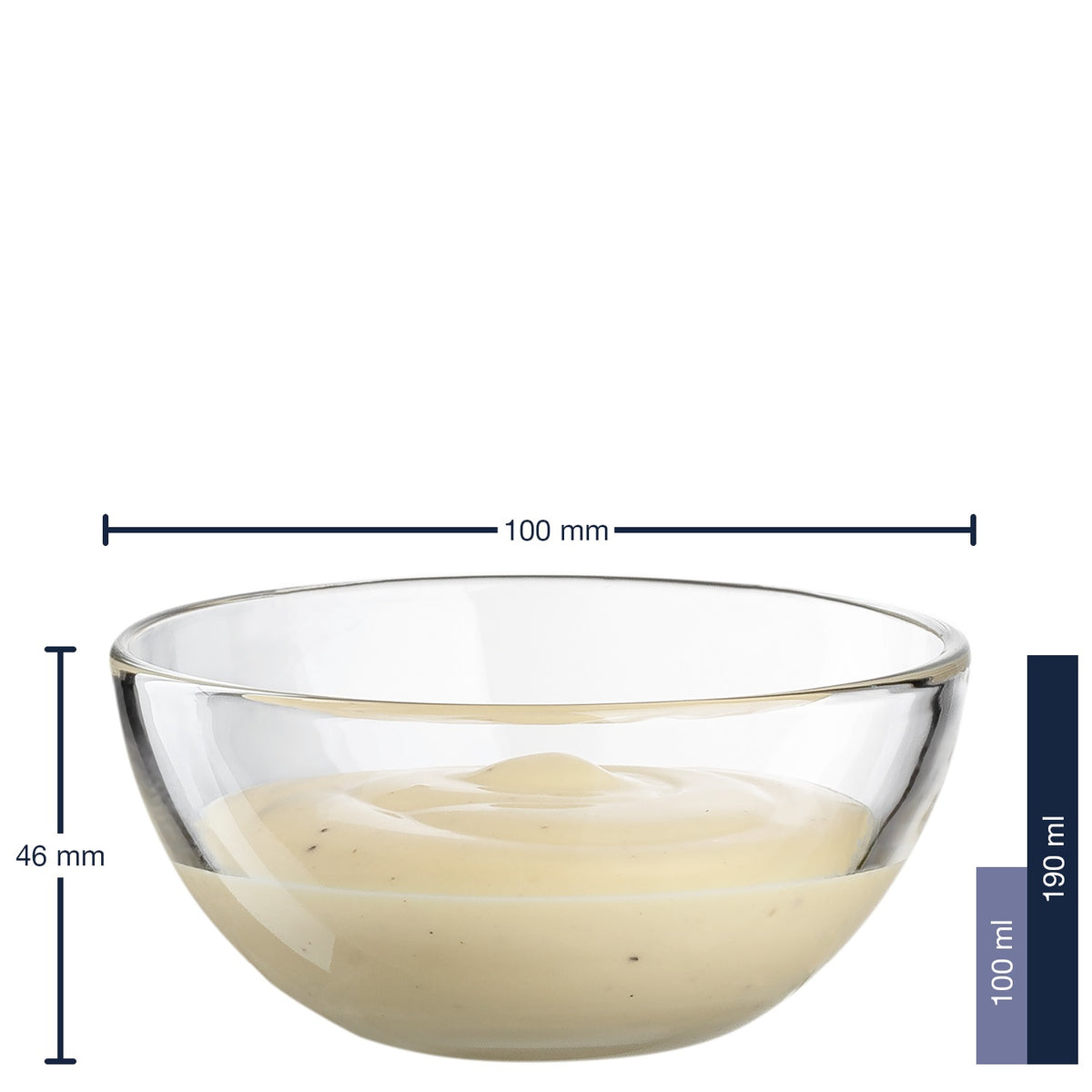 Massangaben zu Schale CUCINA, mit Inhalt gefüllt