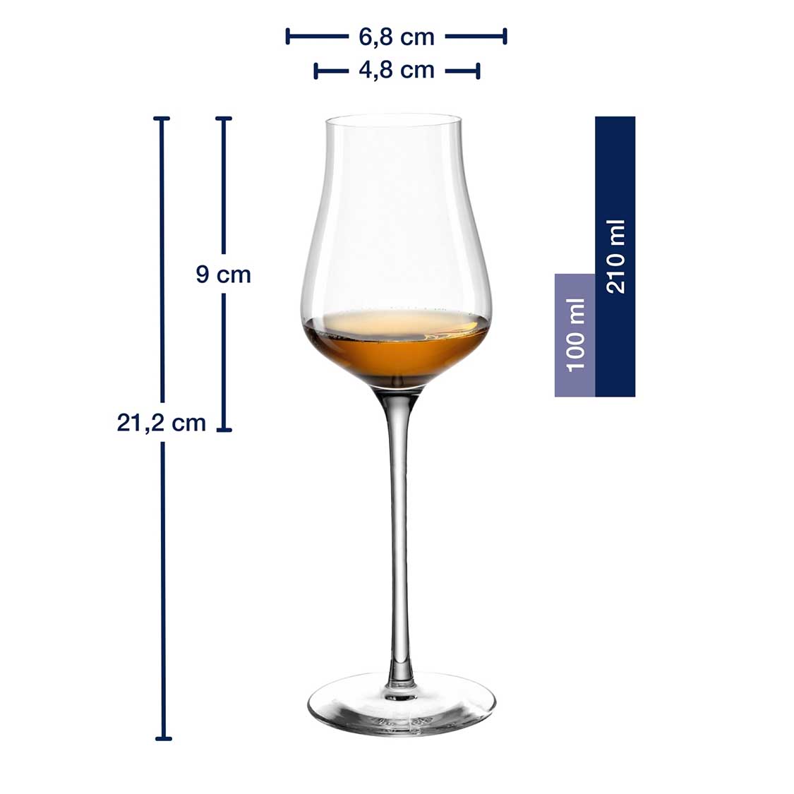 Grappaglas BRUNELLI 210 ml 6er-Set