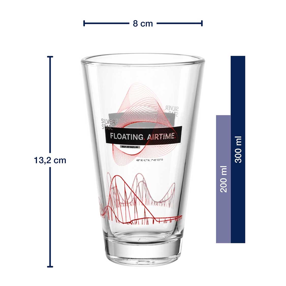 Trinkglas Europa-Park Rust Silver Star 300 ml