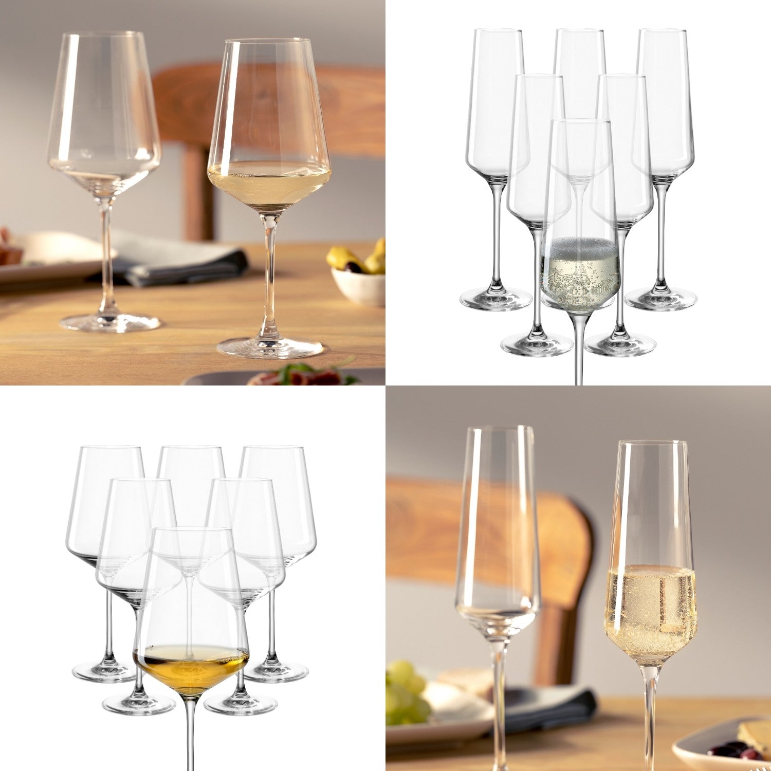 PUCCINI Bundle Sektglas 280 ml & Weißweinglas 560 ml 12er-Set