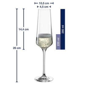 PUCCINI Bundle Sektglas 280 ml & Weißweinglas 560 ml 12er-Set