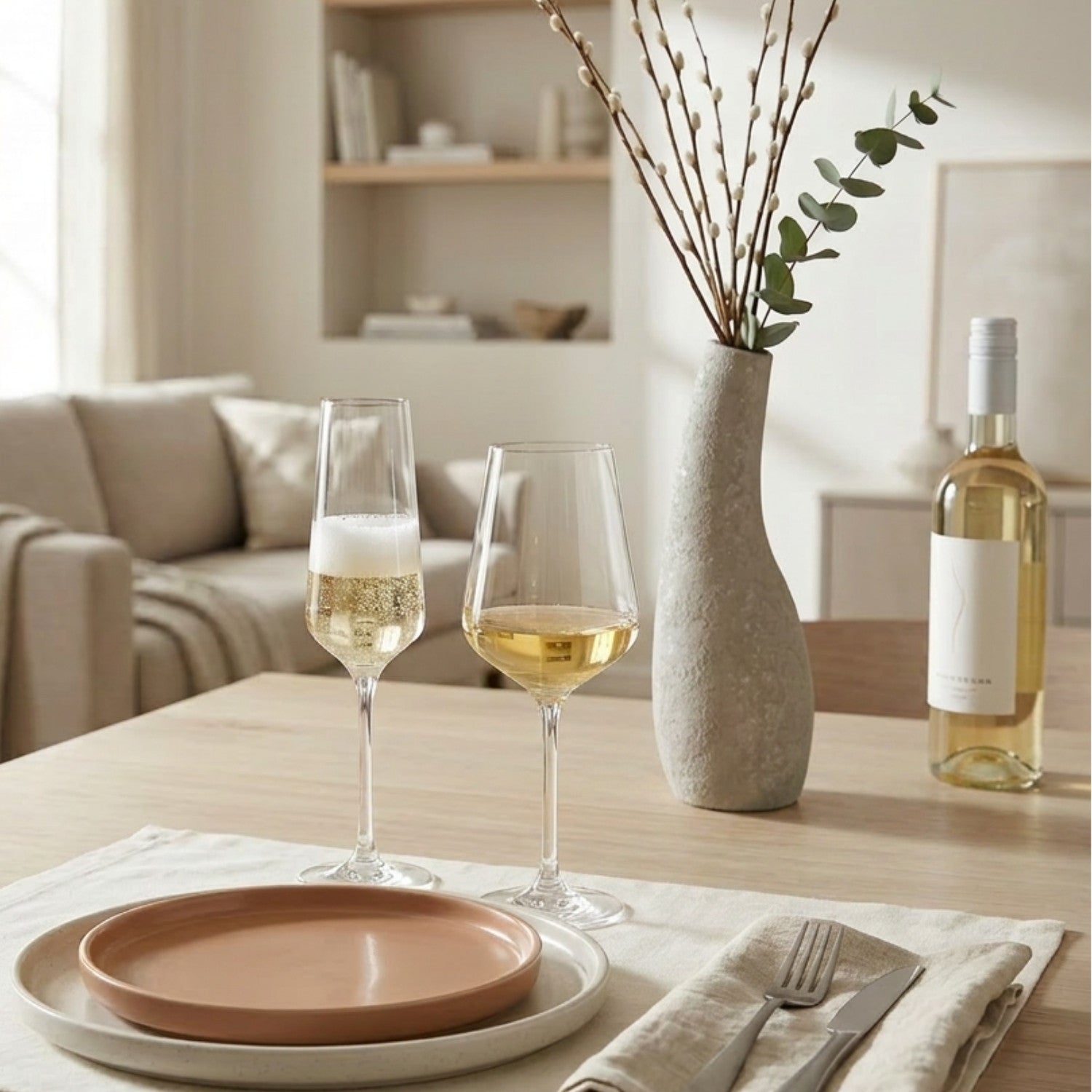 PUCCINI Bundle Sektglas 280 ml & Weißweinglas 560 ml 12er-Set