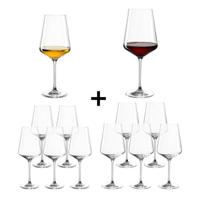 PUCCINI Bundle Rotweinglas 750 ml & Weißweinglas 560 ml 12er-Set
