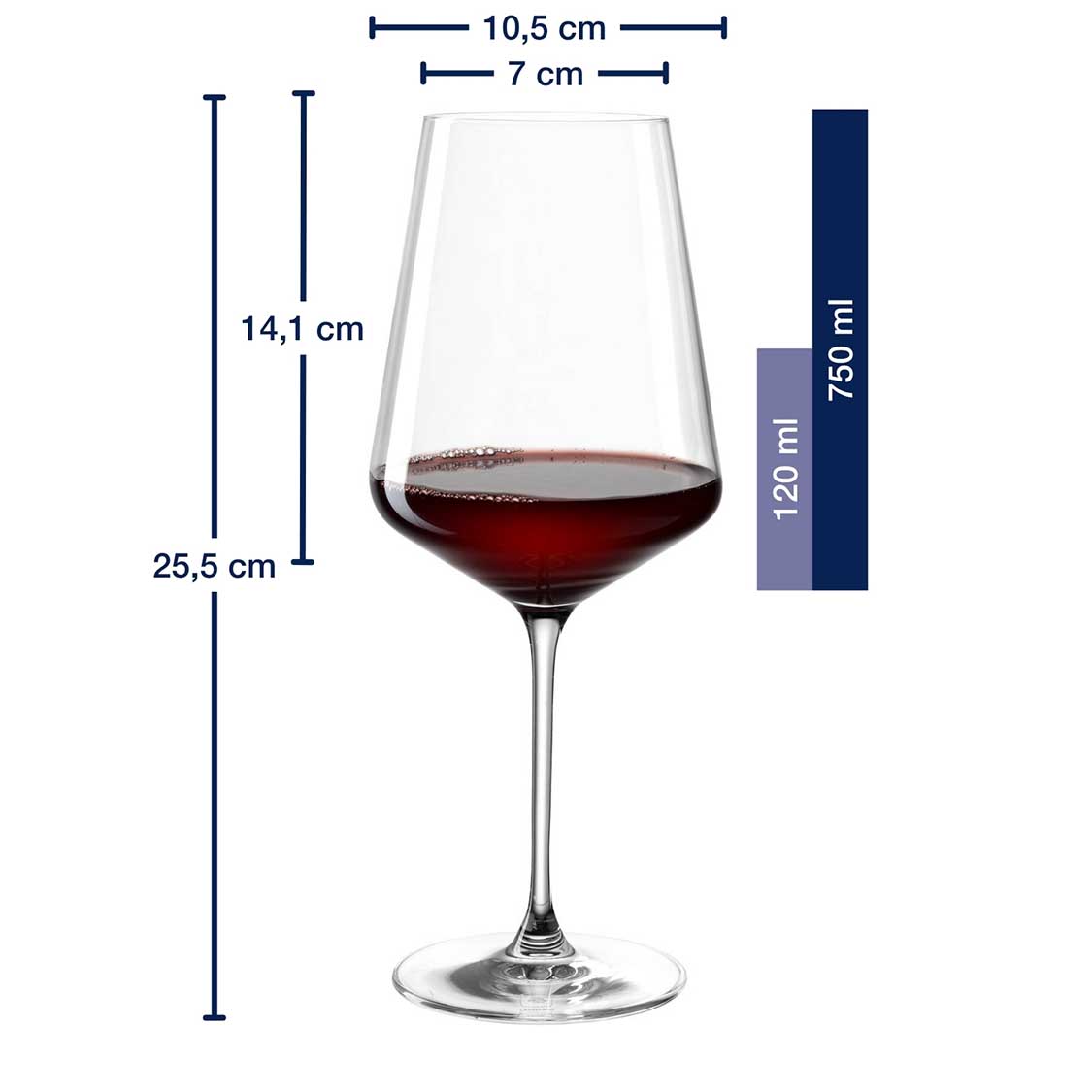 PUCCINI Bundle Rotweinglas 750 ml & Weißweinglas 560 ml 12er-Set
