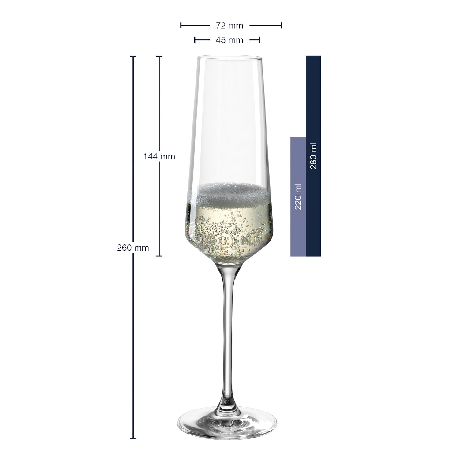Sektglas PUCCINI 280 ml mit persönlicher Gravur