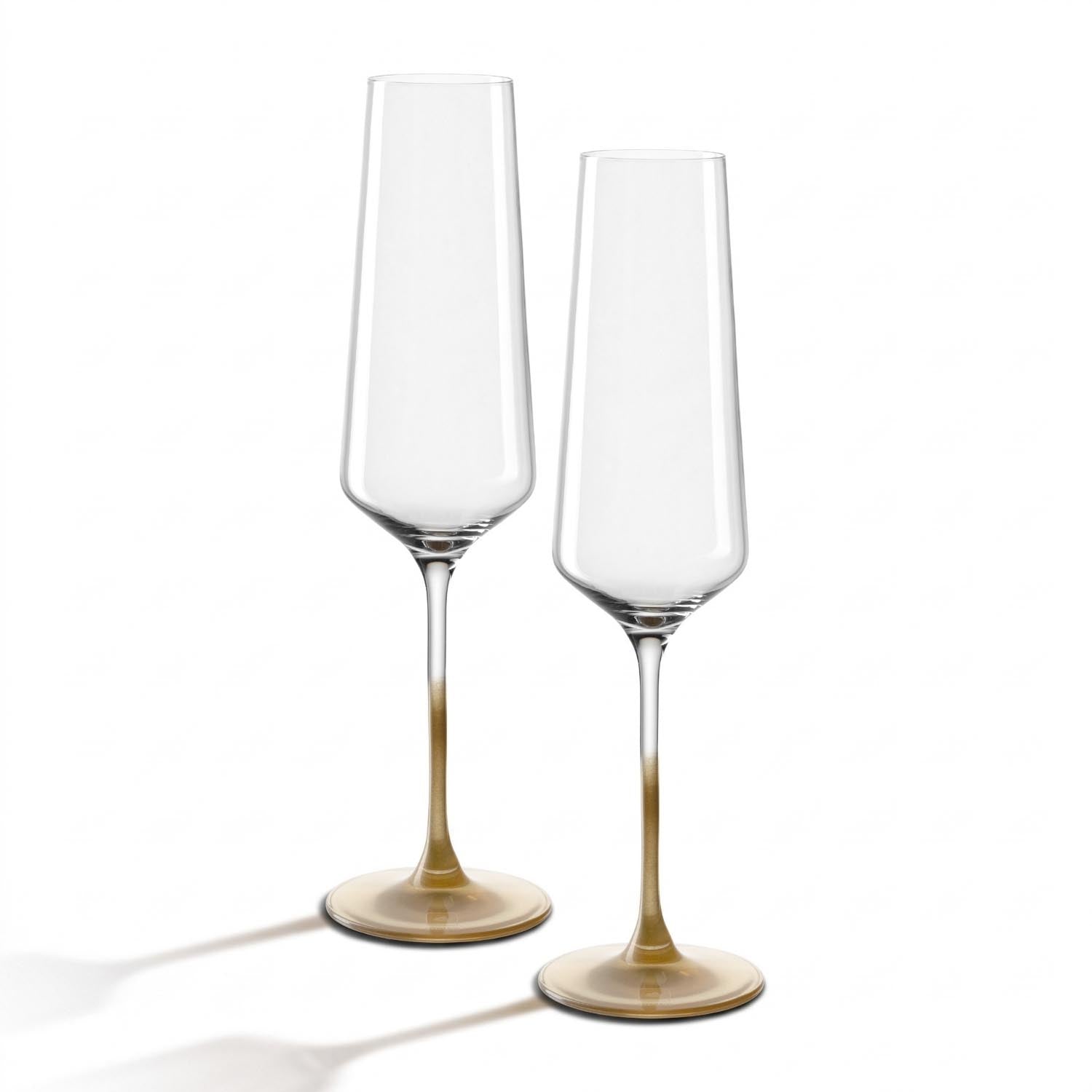 Sektglas PUCCINI 280 ml gold 2er-Set