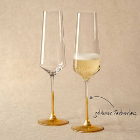 Sektglas PUCCINI 280 ml gold 2er-Set