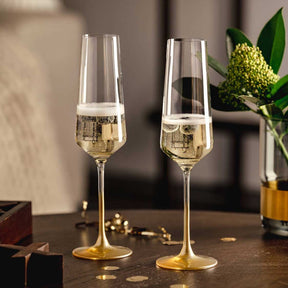Sektglas PUCCINI 280 ml gold 2er-Set
