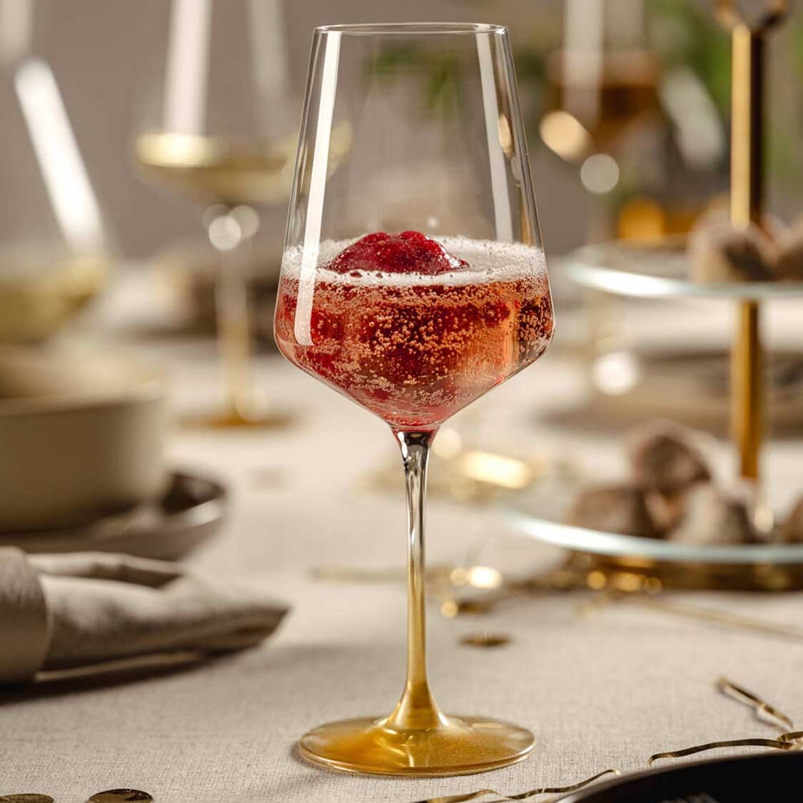 Weinglas PUCCINI 560 ml gold 2er-Set