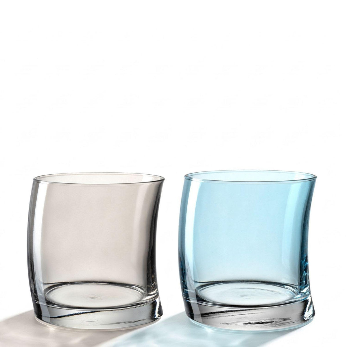Trinkglas SWING 355ml grau/hellblau 2er-Set – LEONARDO