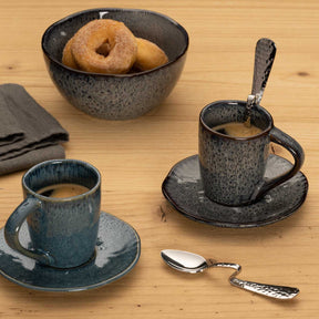 Espressolöffel MATERA 11 cm silber gebogen