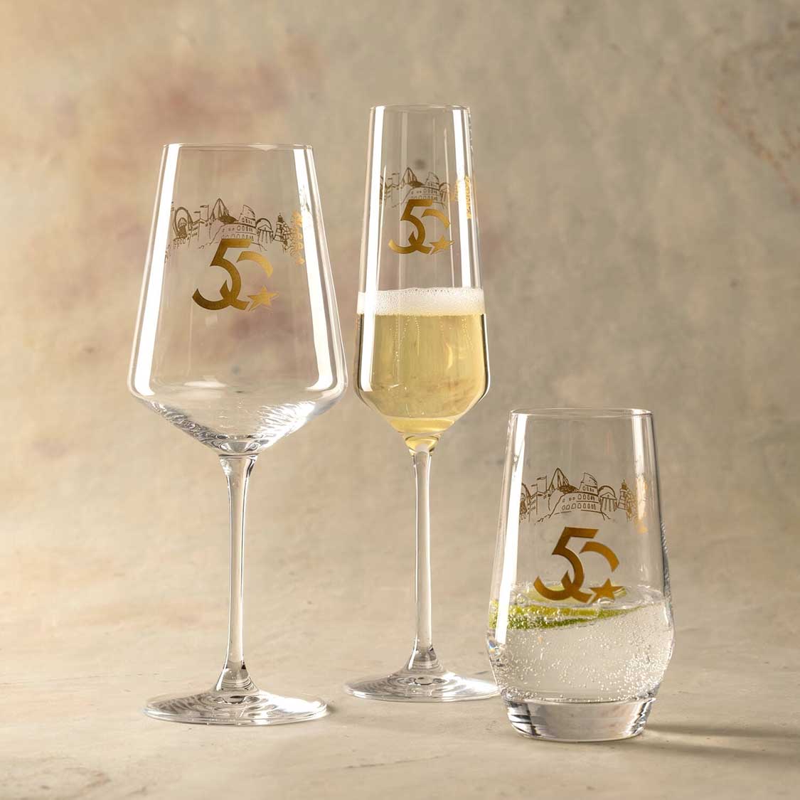 Sektglas Europa-Park Silhouette 50 Jahre 280 ml