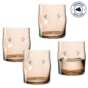 Trinkglas VESUVIO 300 ml braun 4er-Set