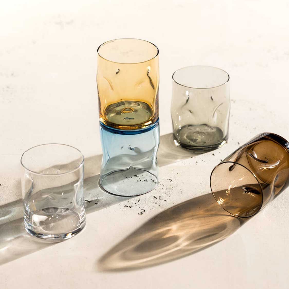 Trinkglas VESUVIO 300 ml grau 4er-Set