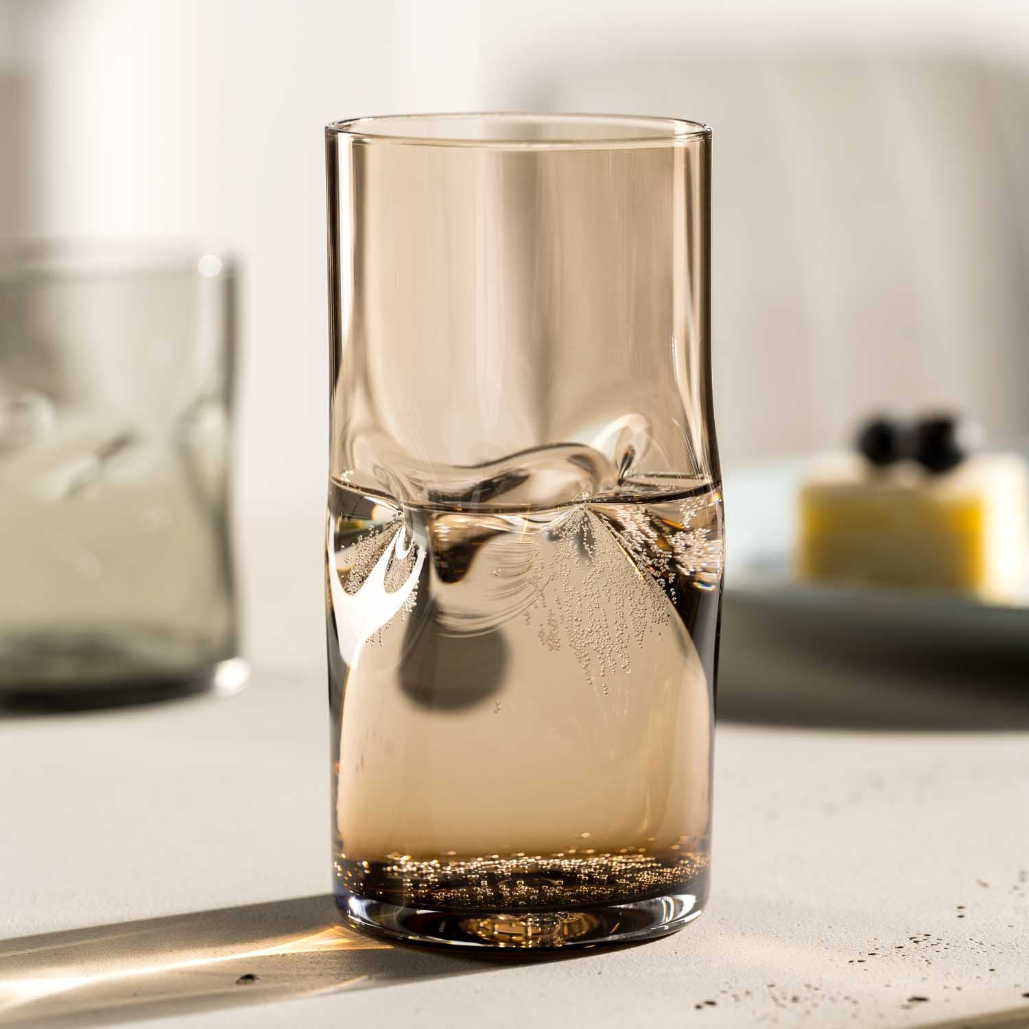 Trinkglas VESUVIO 330 ml braun 4er-Set