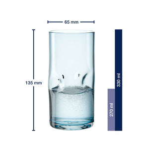 Trinkglas VESUVIO 330 ml blau 4er-Set