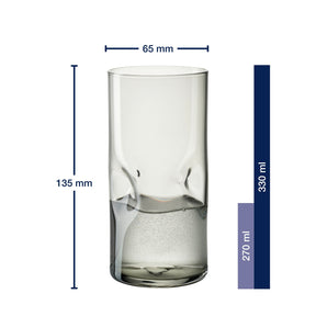 Trinkglas VESUVIO 330 ml grau 4er-Set
