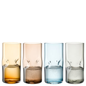 Trinkglas VESUVIO 330 ml 4er-Set farbig sortiert